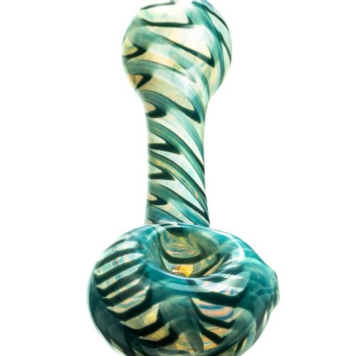 dankstop raked silver fumed mini spoon pipe hand pipe 3535945924684