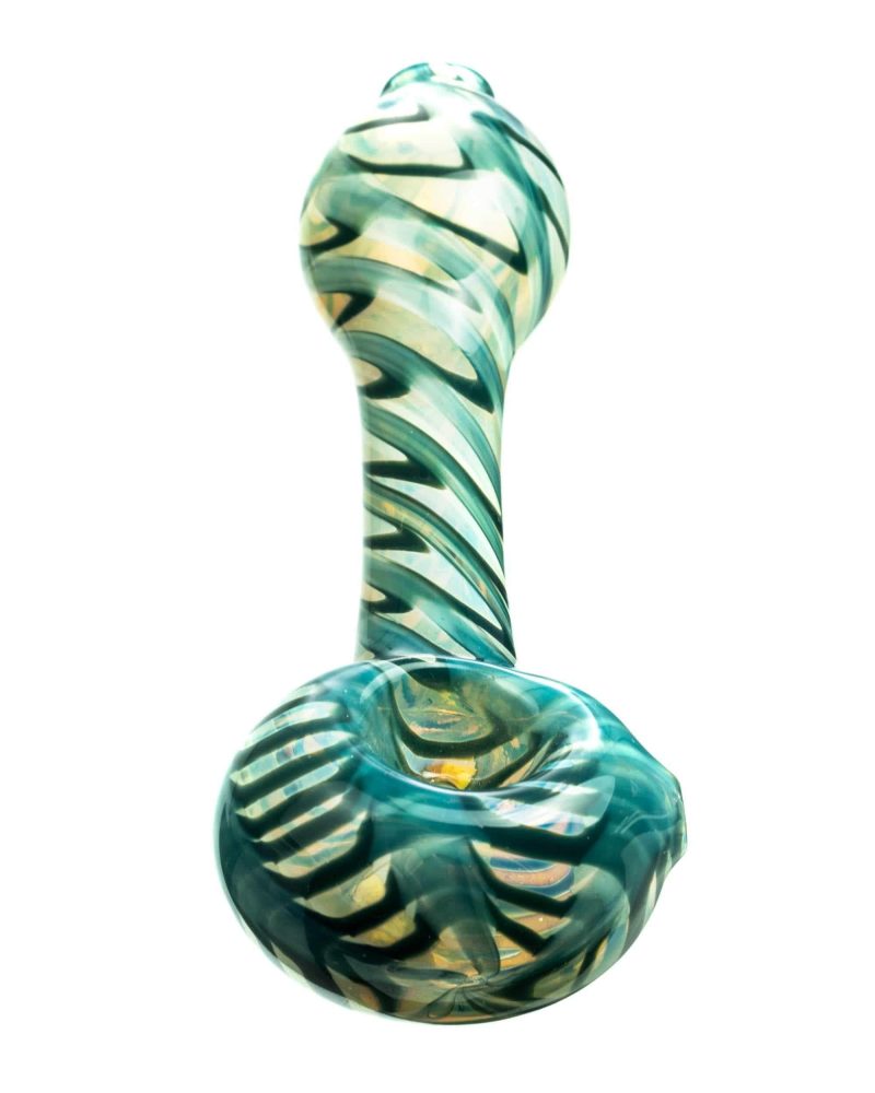 dankstop raked silver fumed mini spoon pipe hand pipe 3535945924684