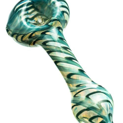 dankstop raked silver fumed mini spoon pipe hand pipe 3535945957452