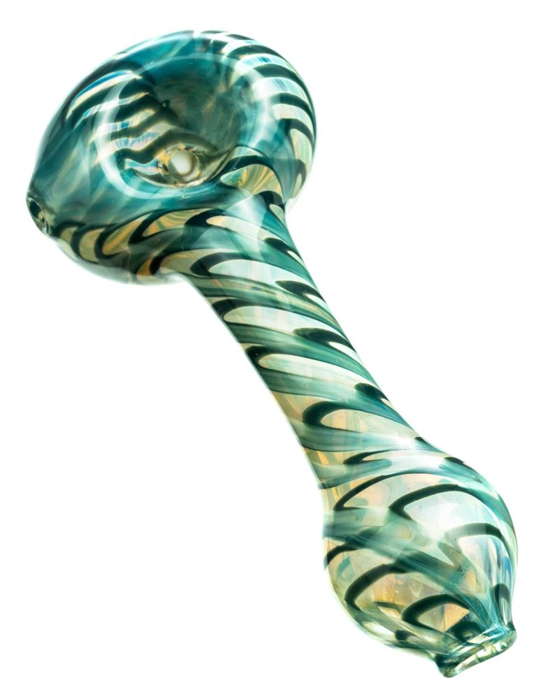 dankstop raked silver fumed mini spoon pipe hand pipe 3535945957452