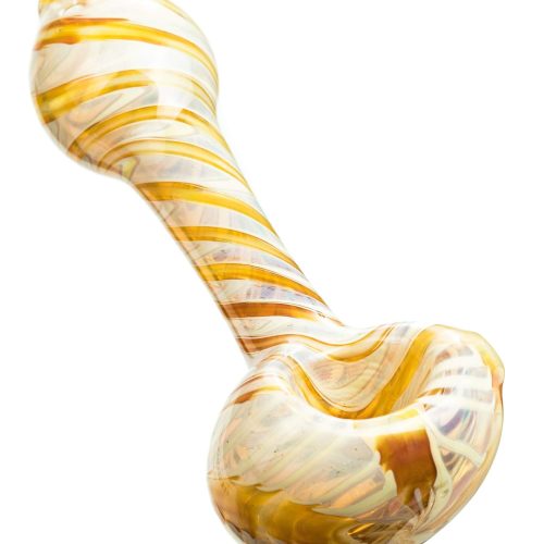 dankstop raked silver fumed mini spoon pipe orange hand pipe ds msp4 iv 3535945793612