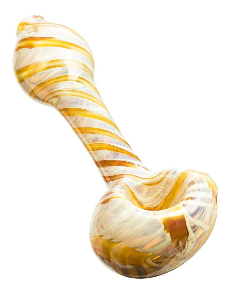 dankstop raked silver fumed mini spoon pipe orange hand pipe ds msp4 iv 3535945793612